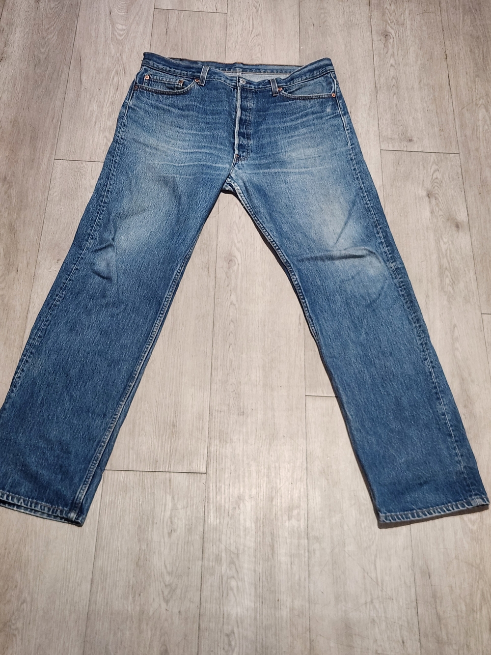Vintage Levi's 501 Straight Leg Button Fly Medium Wash Jeans 36x33